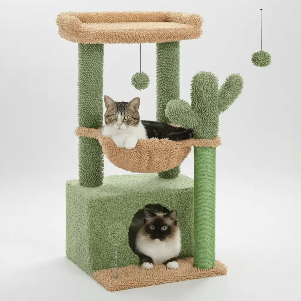 4-in-1 Cozy Cat Tree Tower