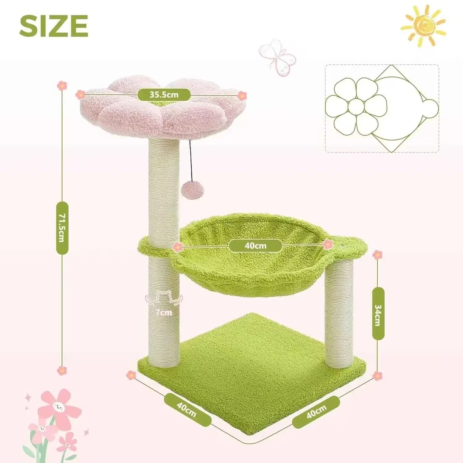 Flower Cat Tree Tower